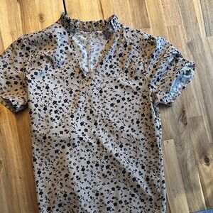 Floral Print Short Sleeve Top